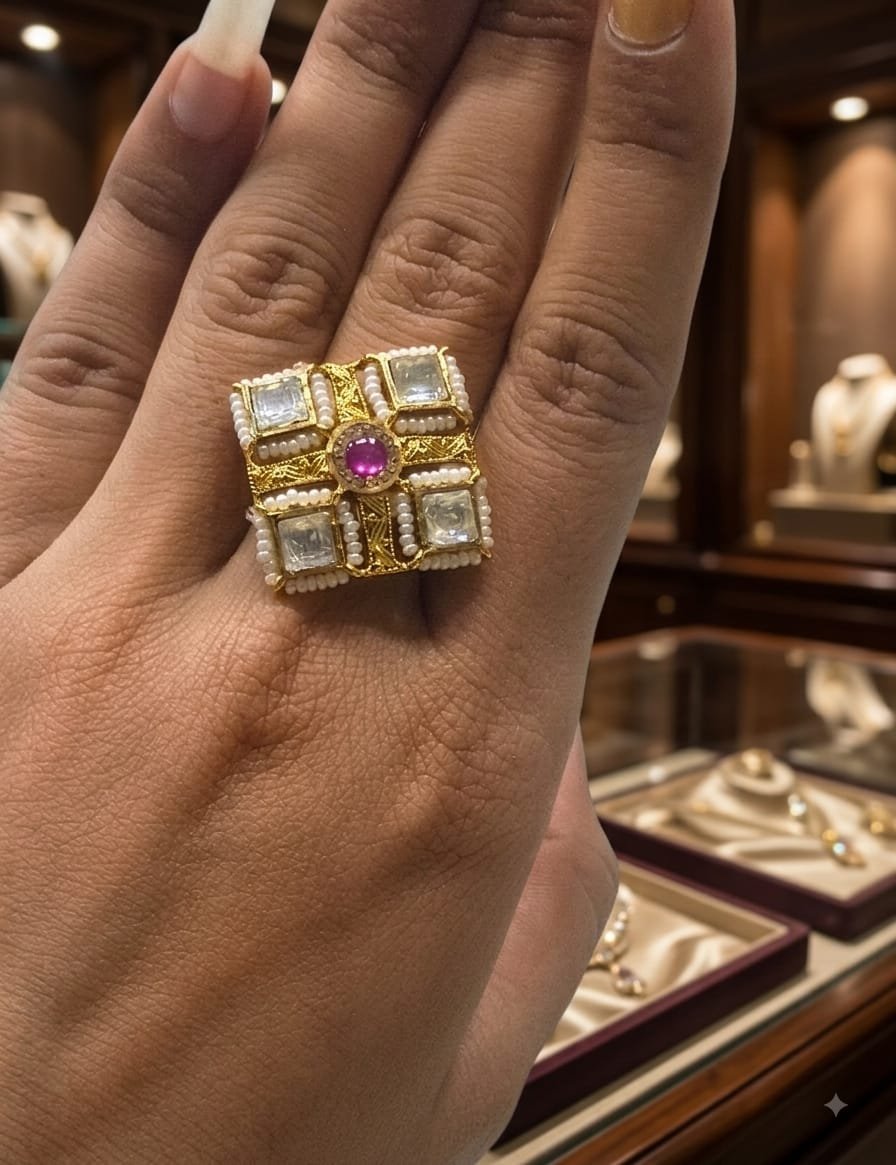 KUNDAN RING FOR LEDIES