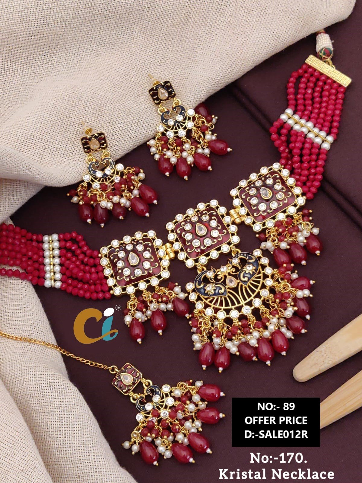MOTI AND KUNDAN SHORT NECKLACE CHOKER