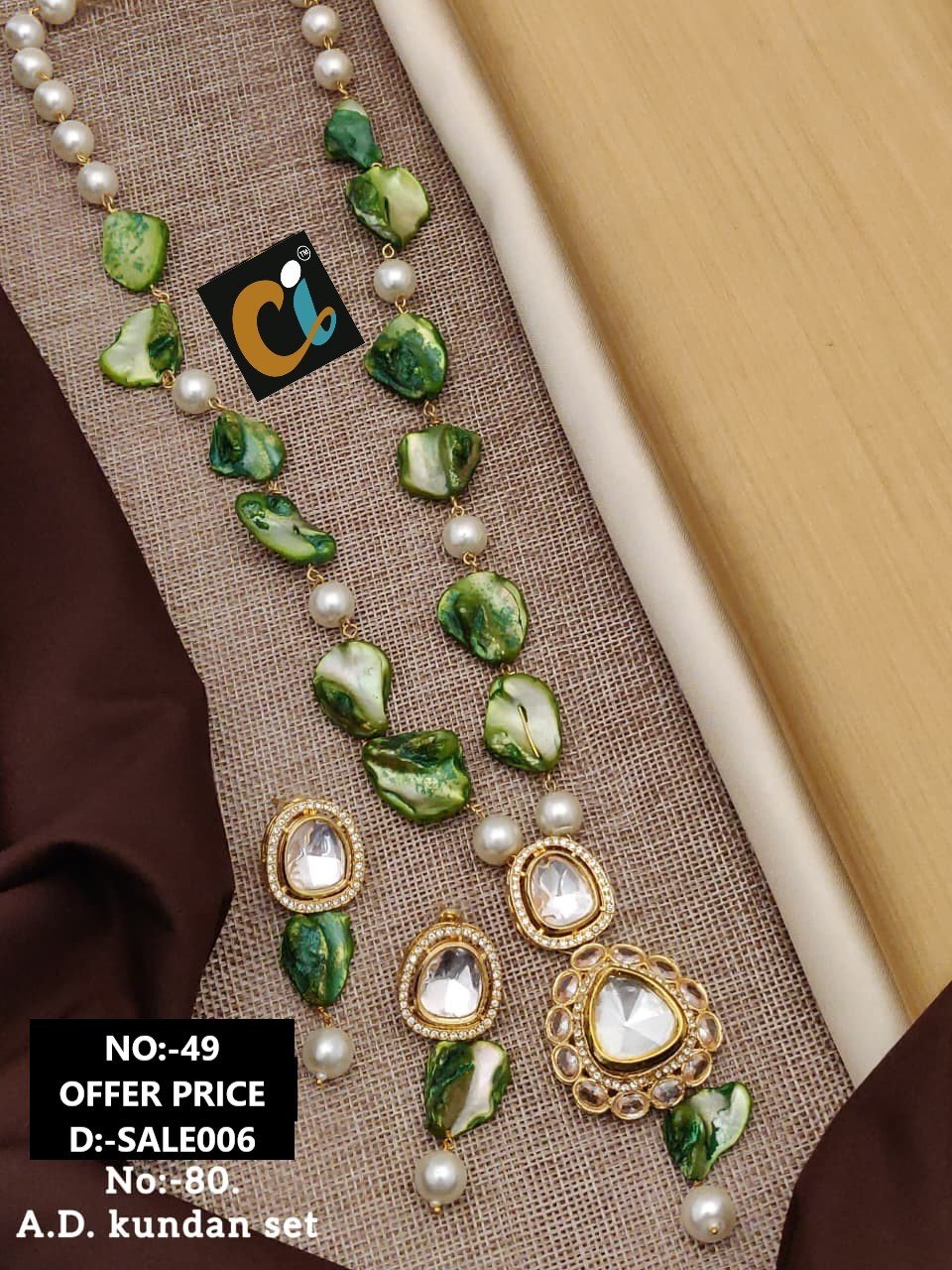 ATINQUE WITH MOTI LONG NECKLACE
