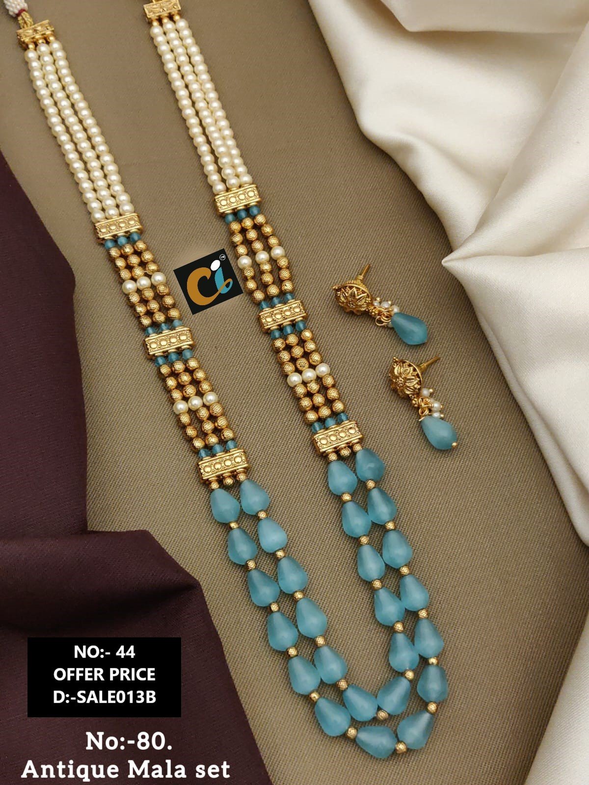ATINQUE WITH MOTI LONG NECKLACE