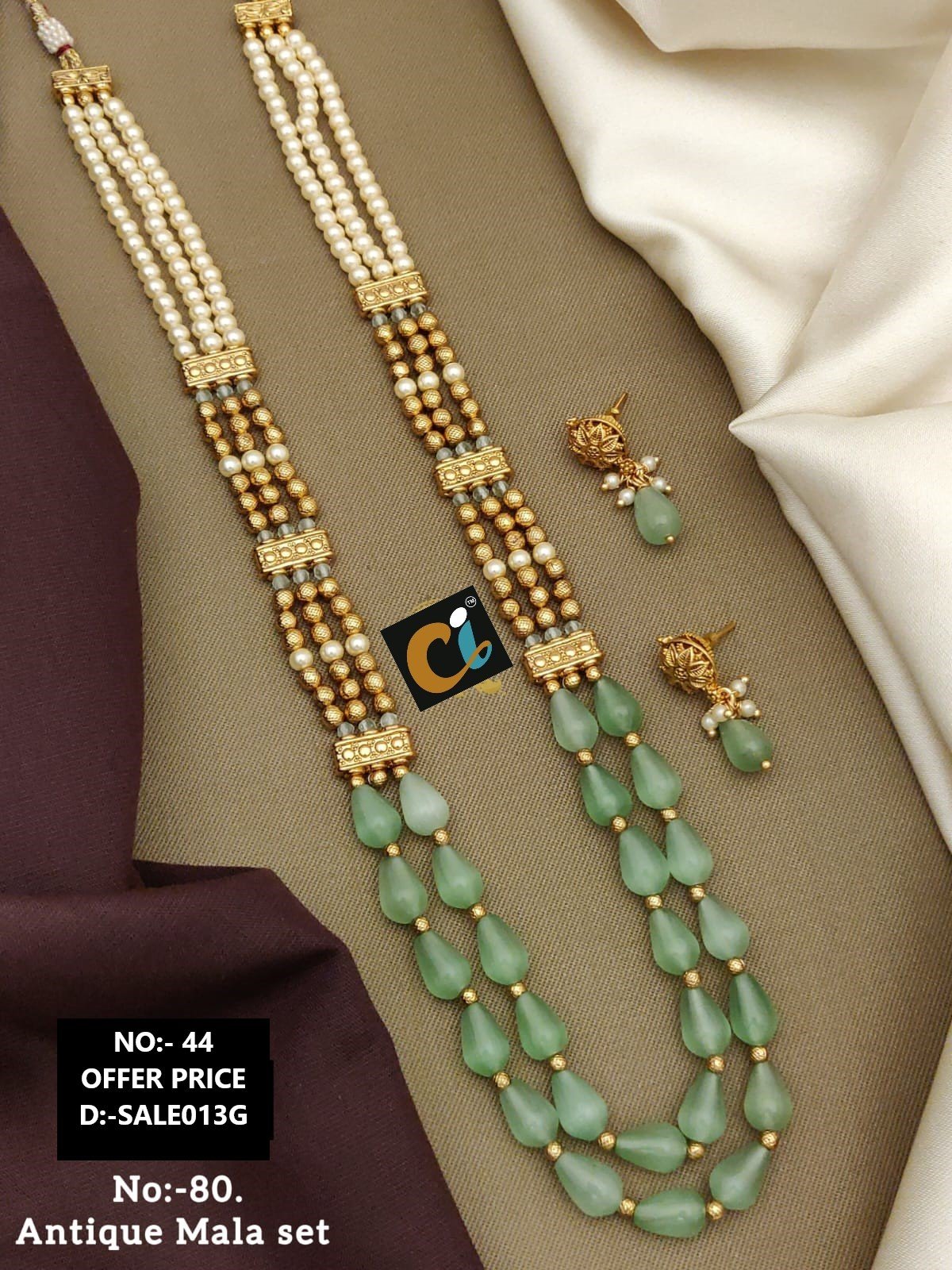 ATINQUE WITH MOTI LONG NECKLACE