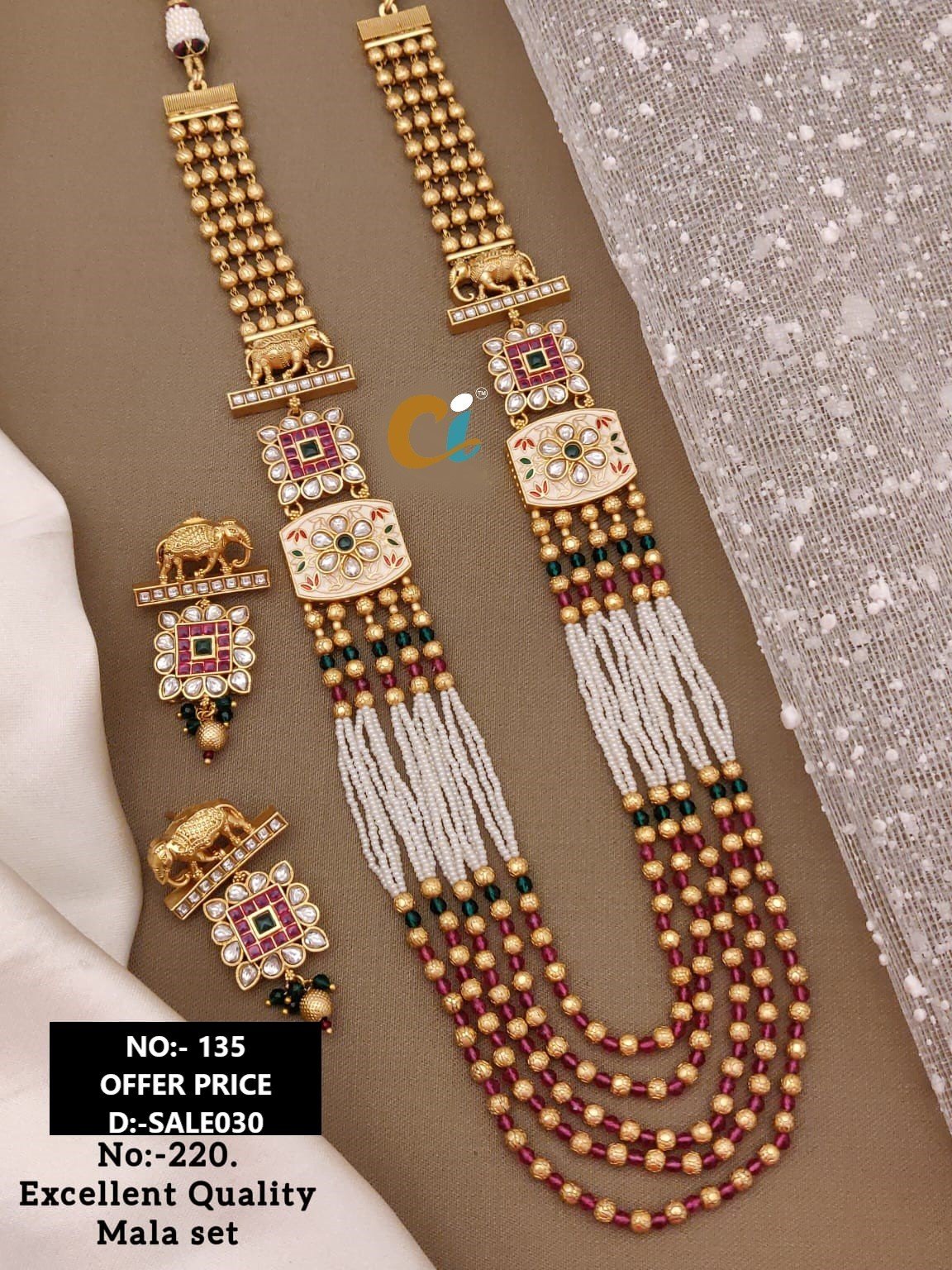 ANTIQUE MOTI LONG NECKLACE