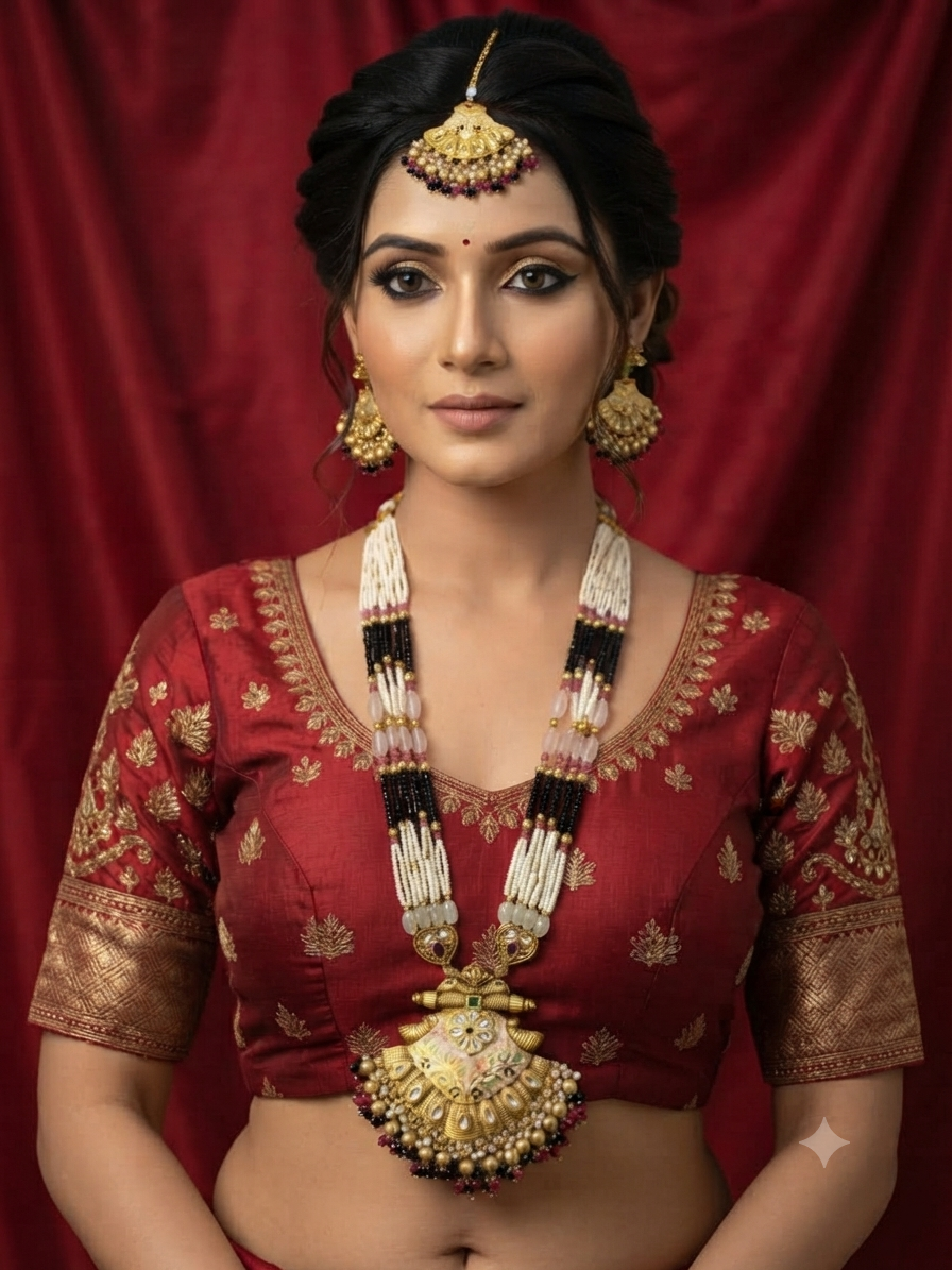 ATINQUE WITH MOTI LONG NECKLACE