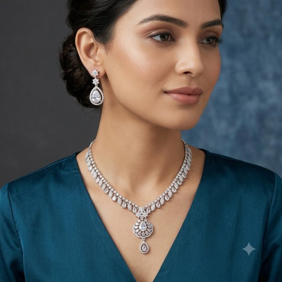 A.D. (AMRIKAN DIAMOND ) NECKLACE