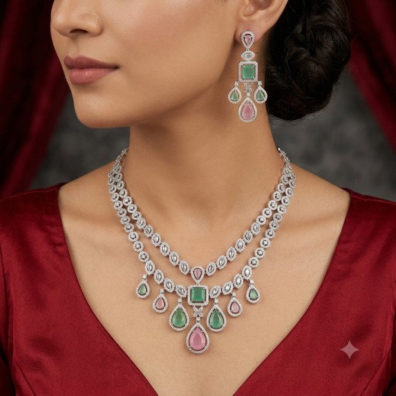 A.D. (AMRIKAN DIAMOND ) NECKLACE