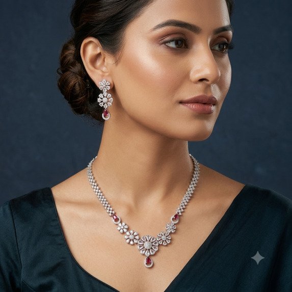 A.D. (AMRIKAN DIAMOND ) NECKLACE