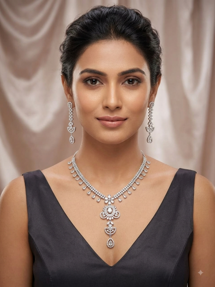 A.D. (AMRIKAN DIAMOND ) NECKLACE