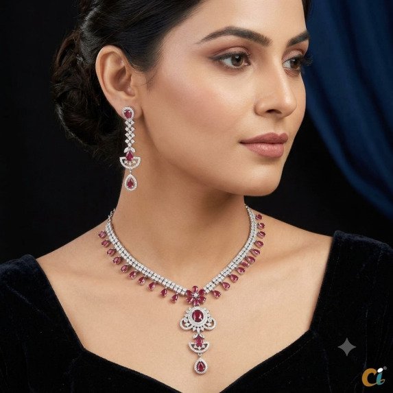 A.D. (AMRIKAN DIAMOND ) NECKLACE
