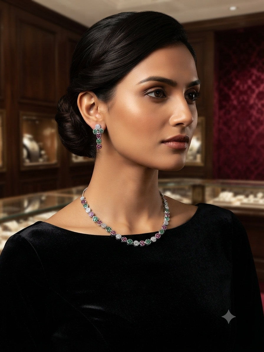 A.D. (AMRIKAN DIAMOND ) NECKLACE