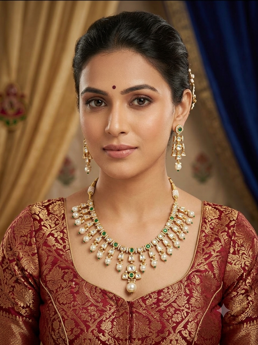 KUNDAN SHORT NECKLACE