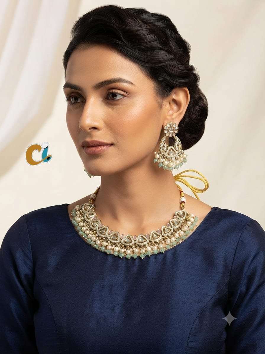 KUNDAN SHORT NECKLACE