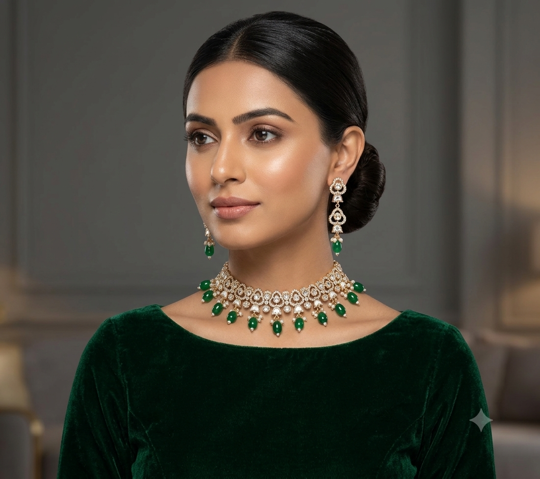 KUNDAN SHORT NECKLACE