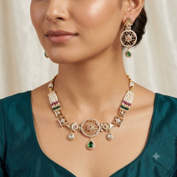 KUNDAN SHORT NECKLACE