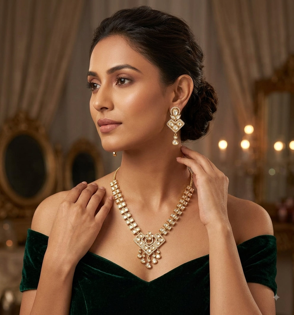 KUNDAN SHORT NECKLACE