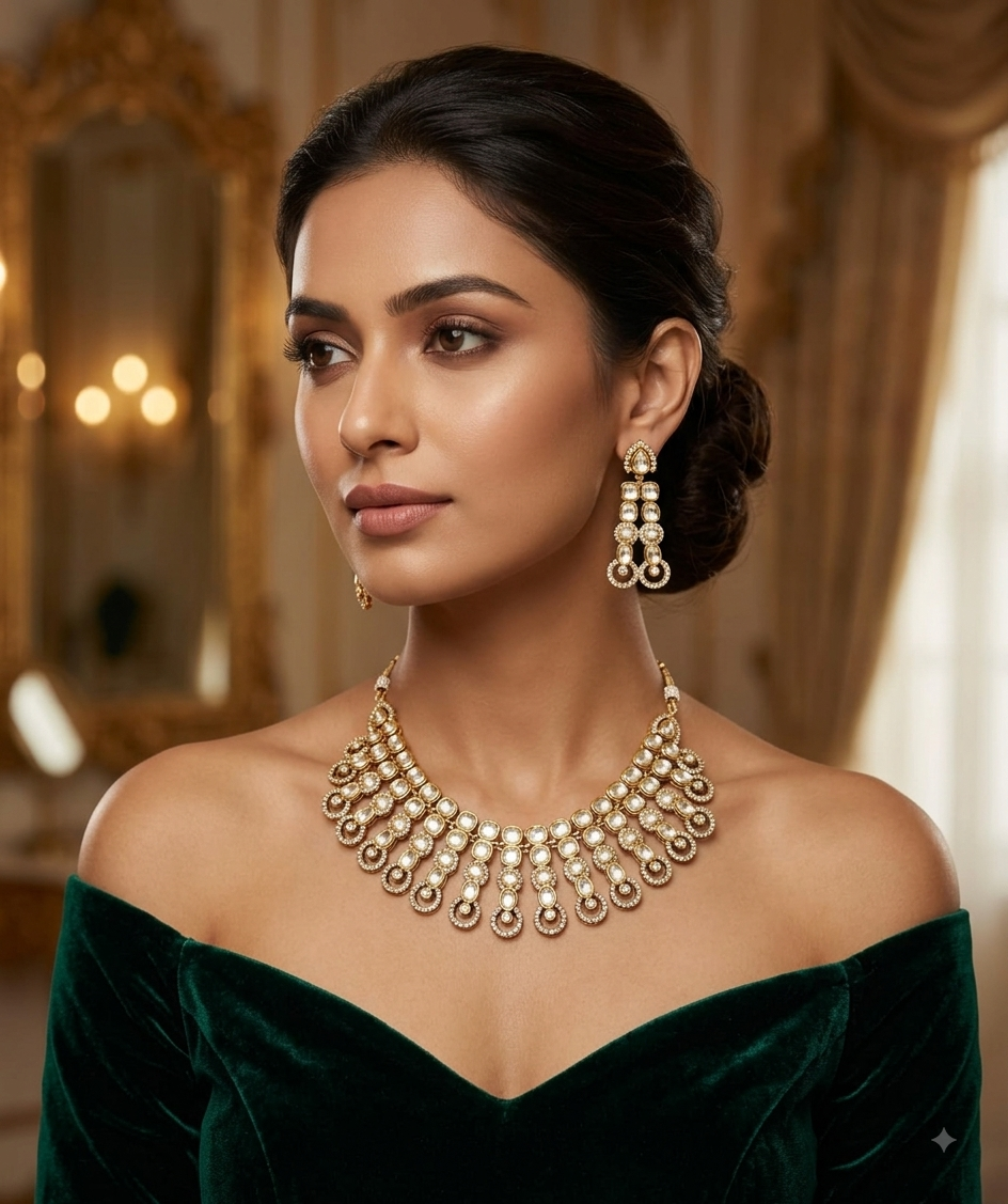 KUNDAN SHORT NECKLACE