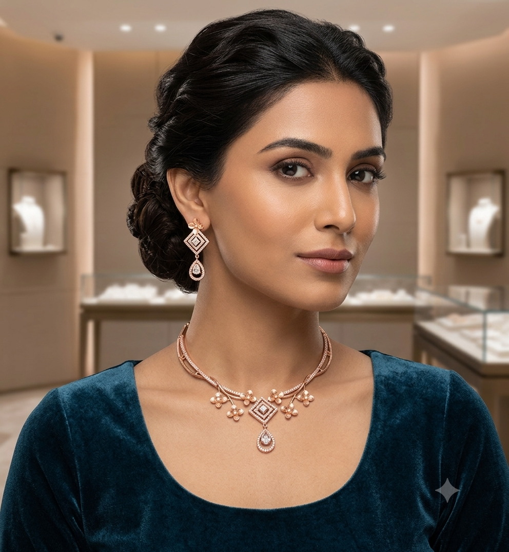 A.D. (AMRIKAN DIAMOND ) NECKLACE