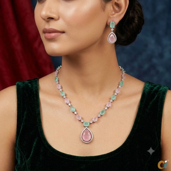 A.D. (AMRIKAN DIAMOND ) NECKLACE