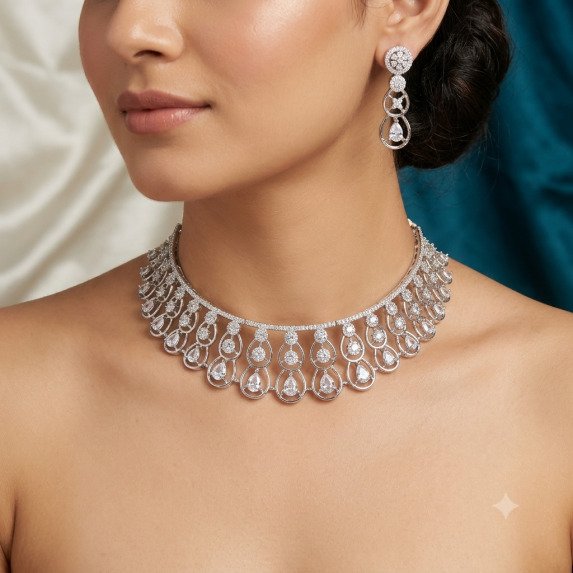A.D. (AMRIKAN DIAMOND ) NECKLACE