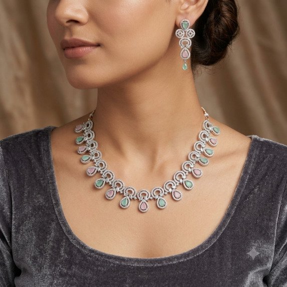 A.D. (AMRIKAN DIAMOND ) NECKLACE