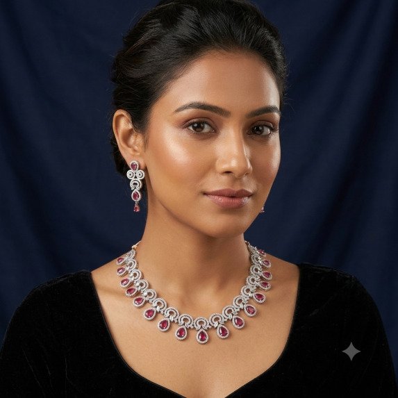 A.D. (AMRIKAN DIAMOND ) NECKLACE