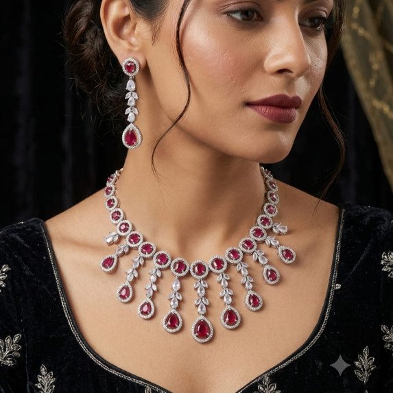 A.D. (AMRIKAN DIAMOND ) NECKLACE