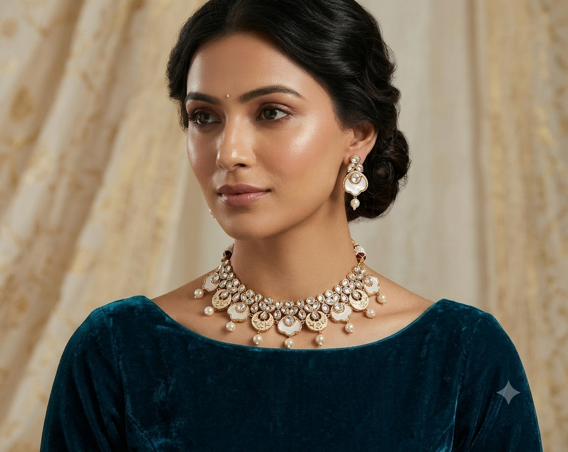 KUNDAN SHORT NECKLACE