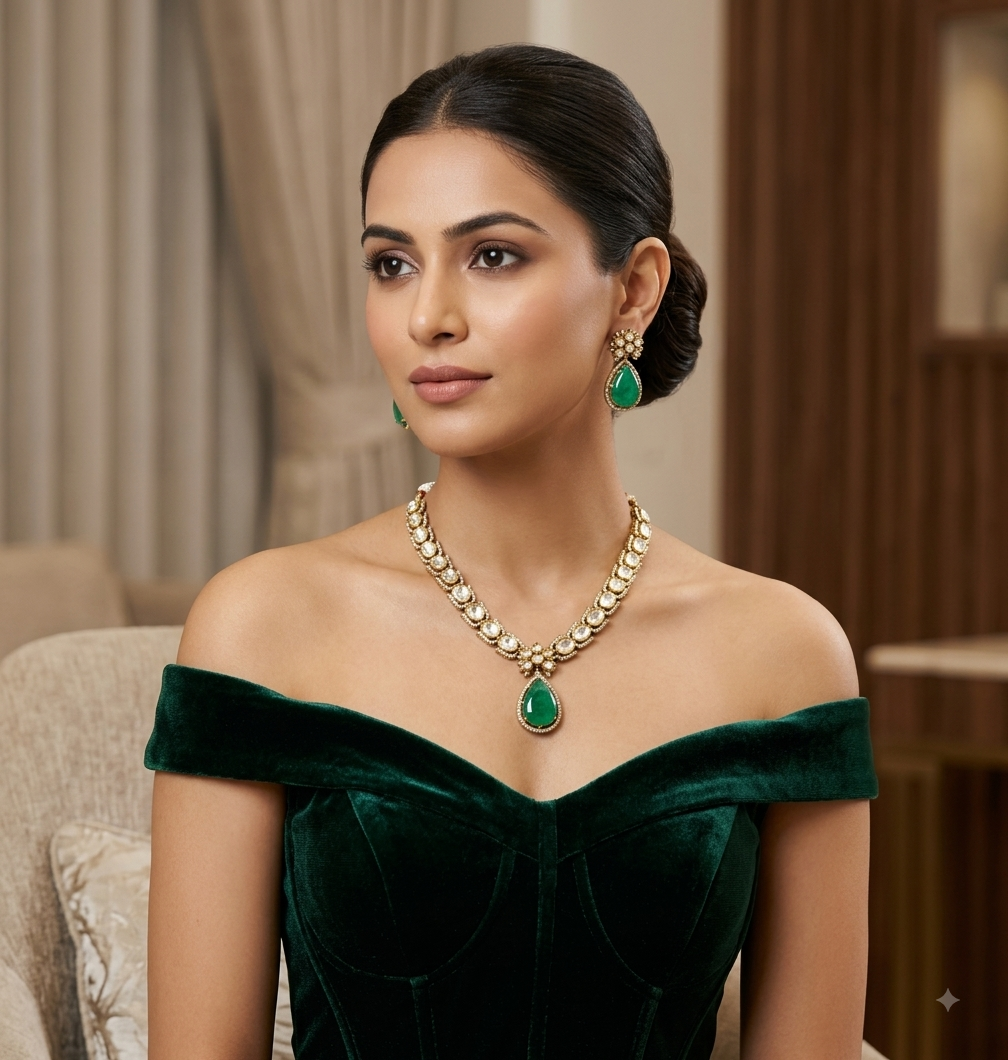 KUNDAN SHORT NECKLACE