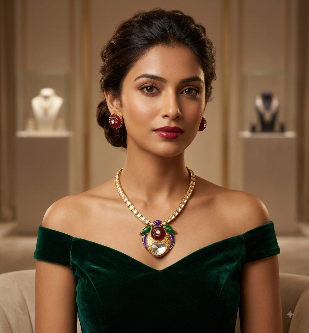 KUNDAN SHORT NECKLACE