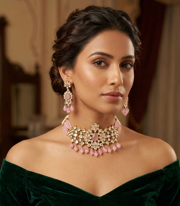 KUNDAN SHORT NECKLACE